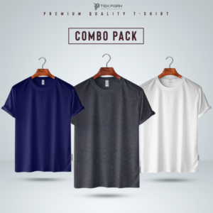 Bottle green maroon navy 3 pcs combo tshirt